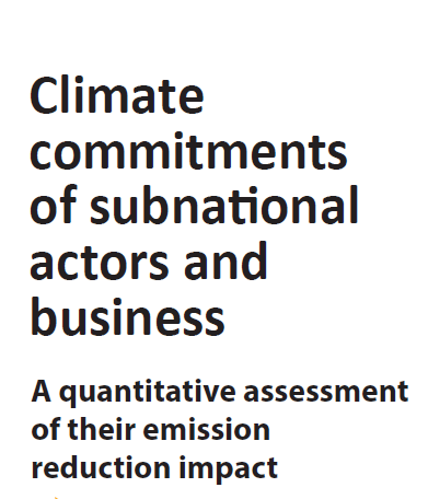 Climate Commitments of Subnational Actors and Business